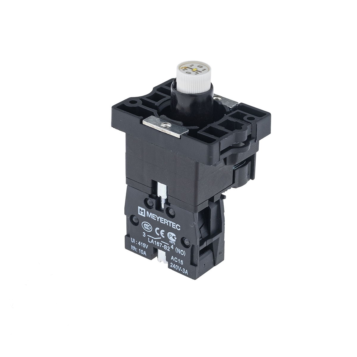 Основание с подсветкой 1NO белый 220V, пластик
