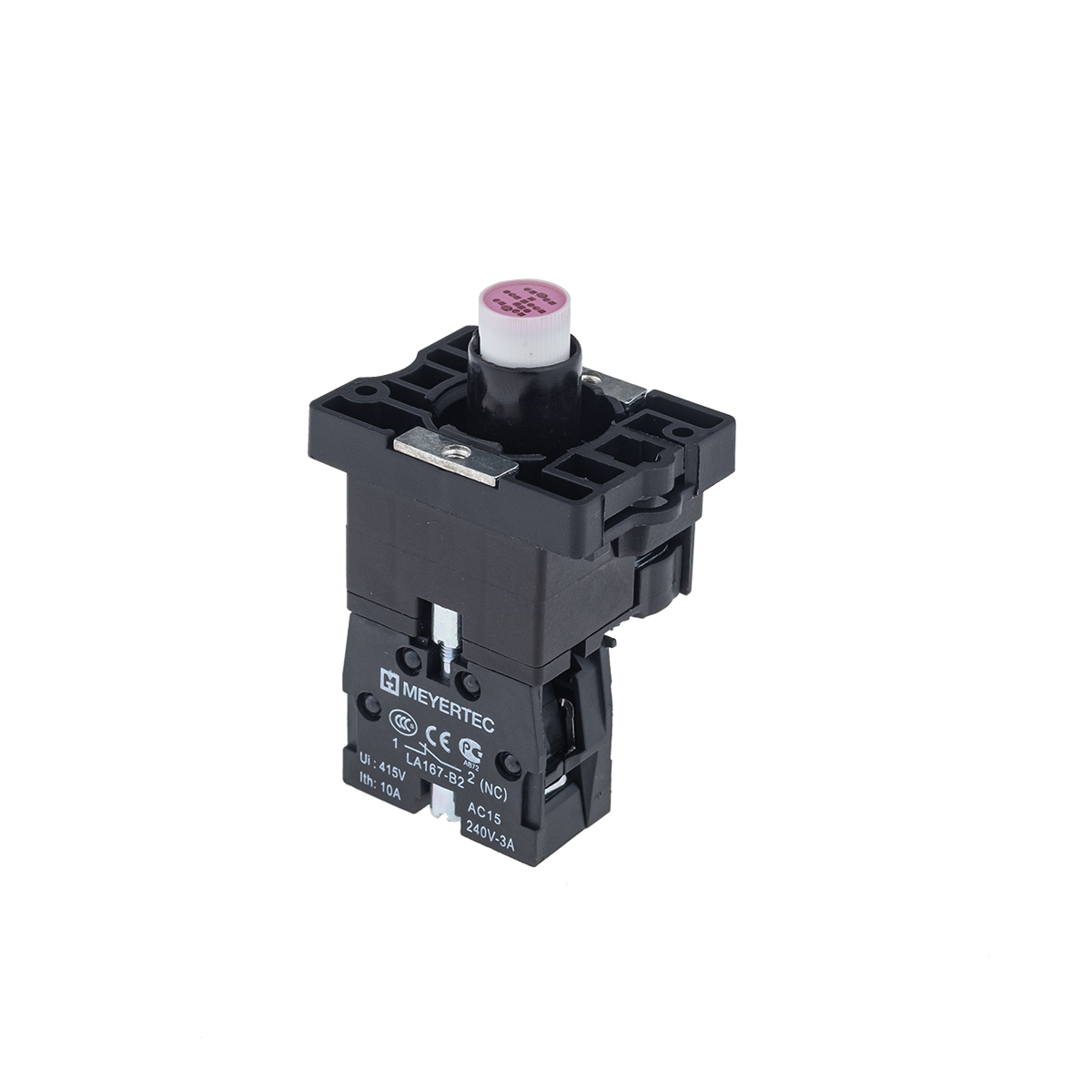 Основание с подсветкой 1NC красный 220V, пластик