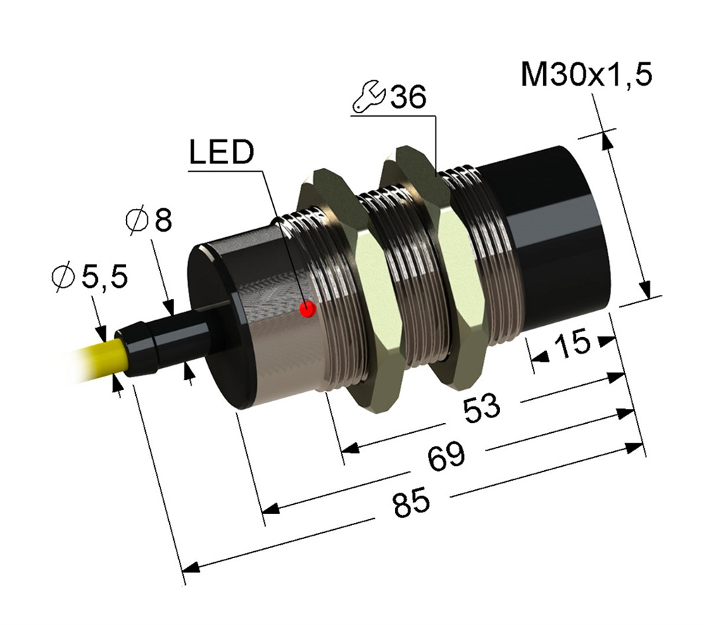 PS2-30M85-15N84-Z Индуктивный датчик Мега-К