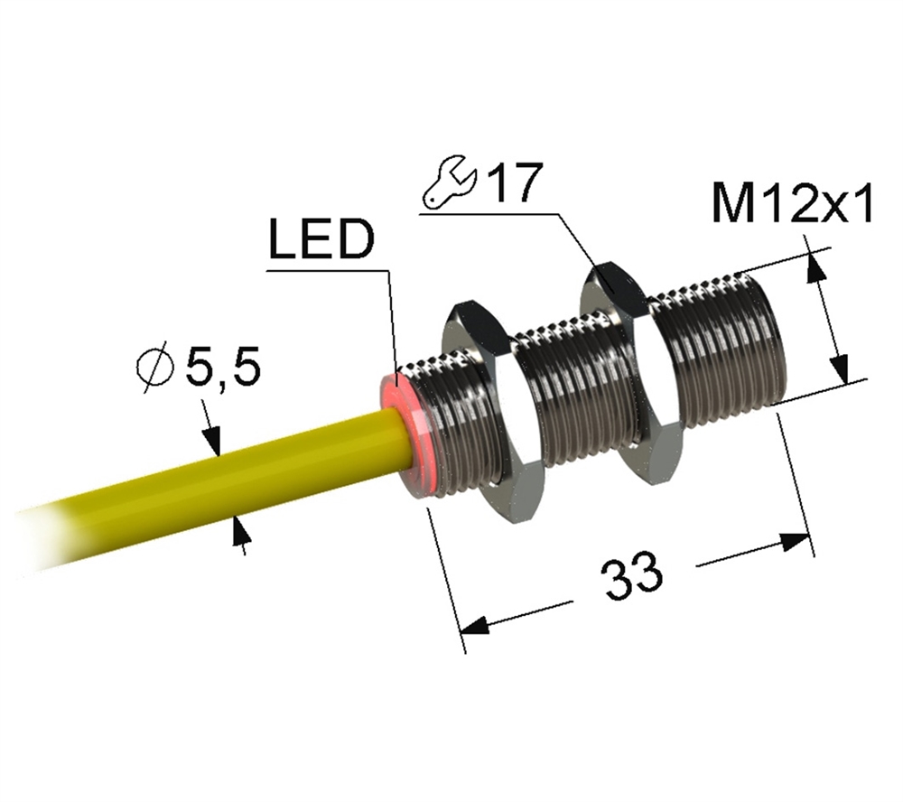 PS2-12M33-4B41-K Индуктивный датчик Мега-К