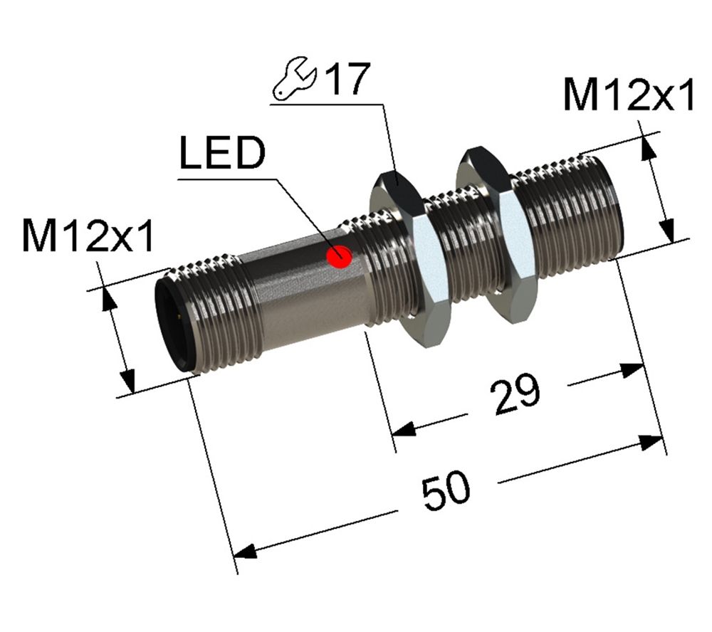 PS2-12M50-4B31-C4 Индуктивный датчик Мега-К