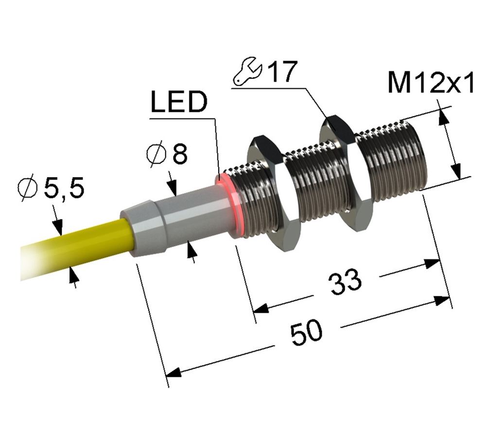 PS2-12M50-2B21-Z Индуктивный датчик Мега-К