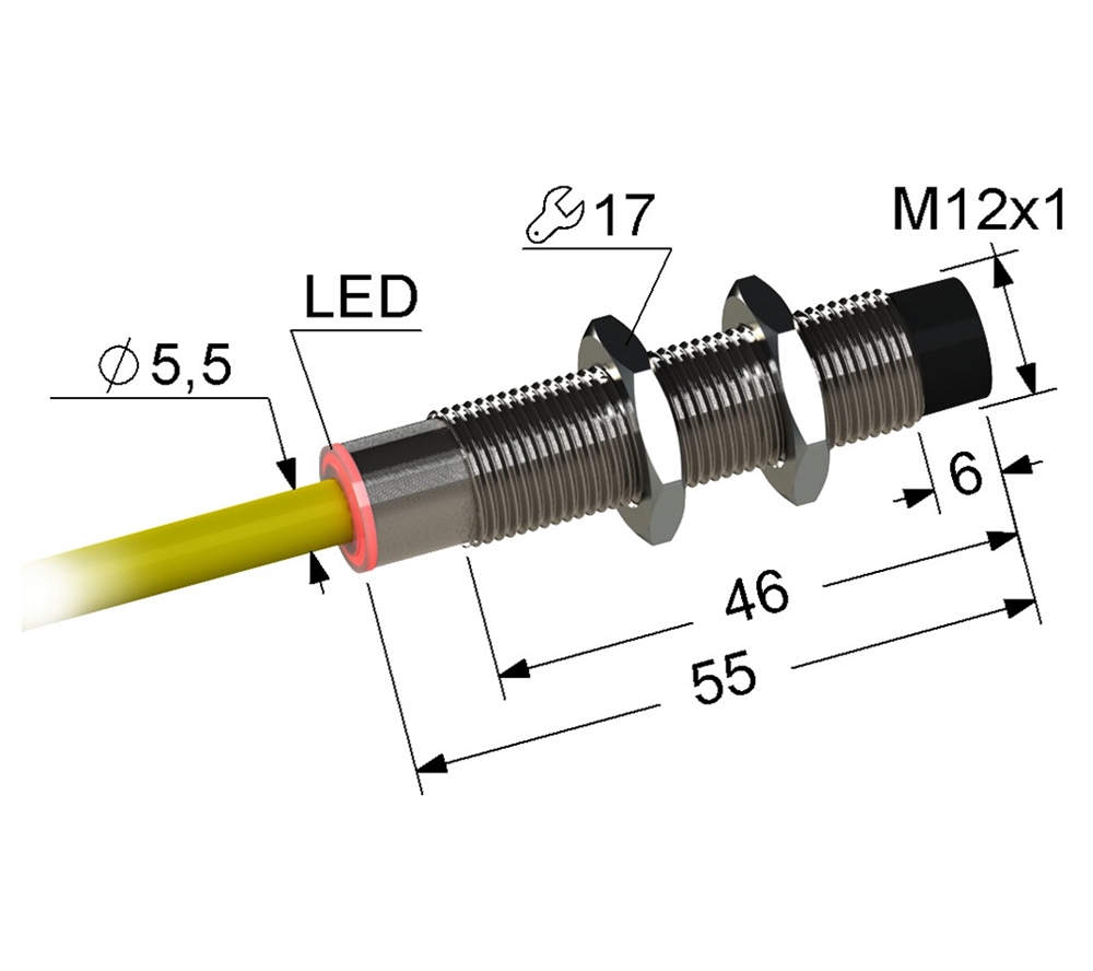 PS2-12M55-4N41-K Индуктивный датчик Мега-К