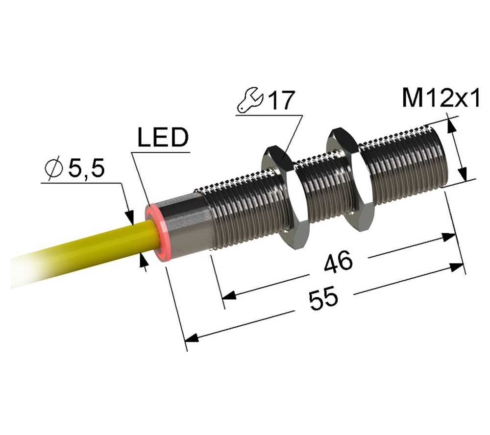 PS2-12M55-2B61-K Индуктивный датчик Мега-К
