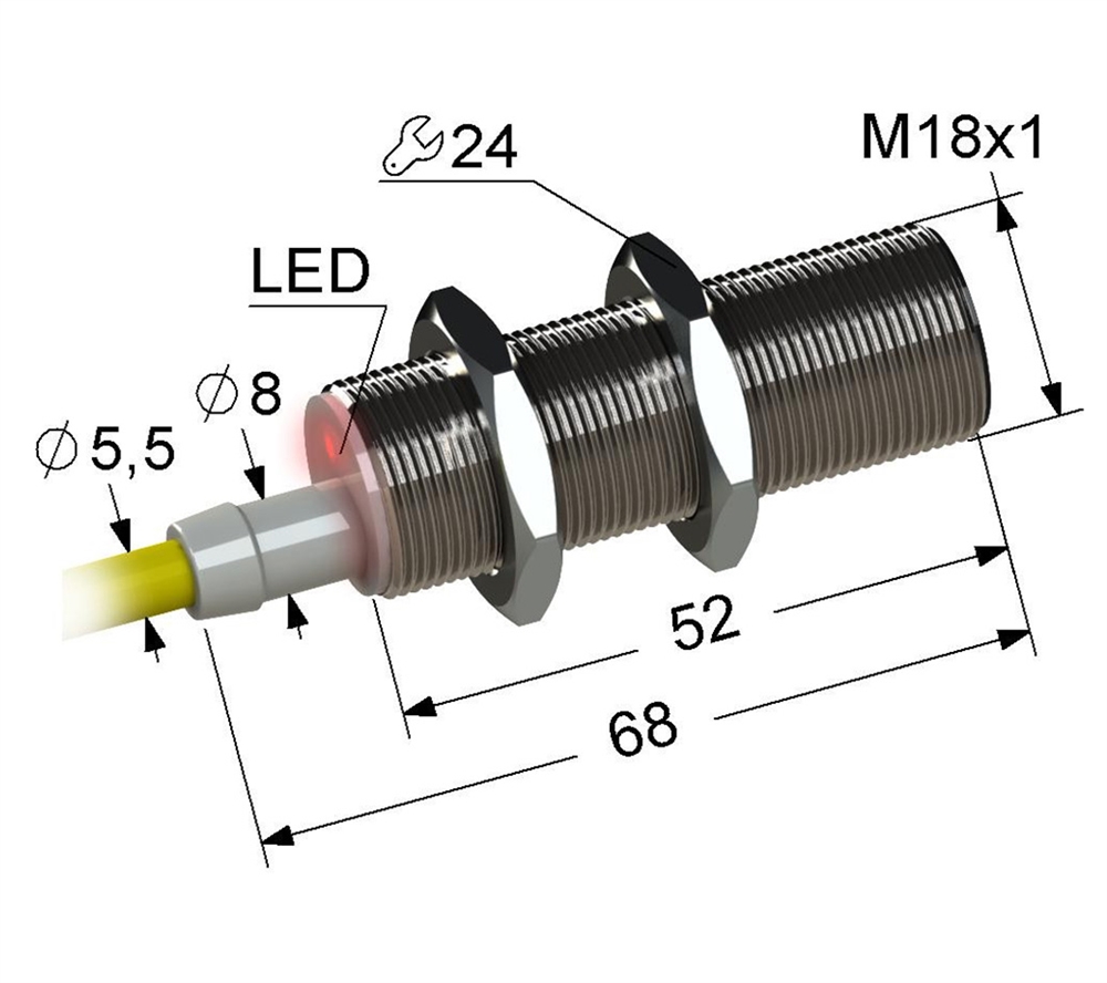 PS2-18M68-12B21-Z Индуктивный датчик Мега-К