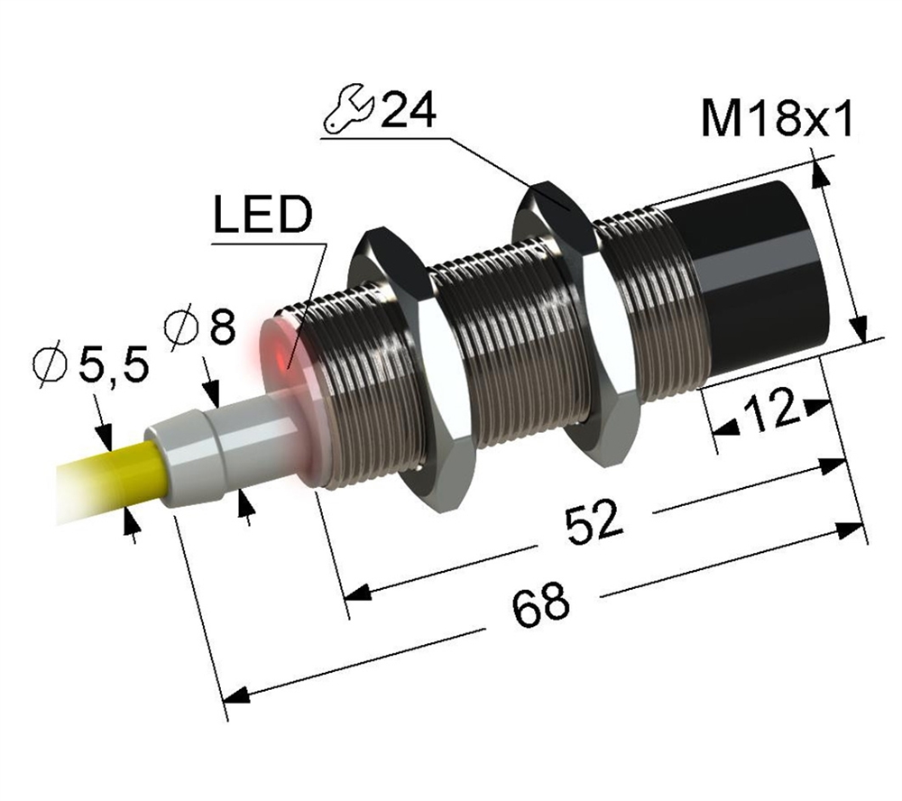 PS2-18M68-12N61-Z Индуктивный датчик Мега-К