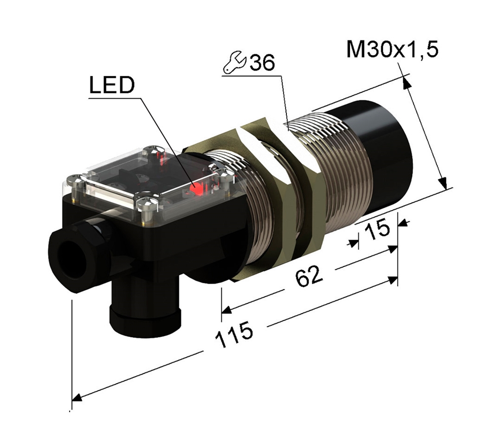 PS2-30M115-15N31-T Индуктивный датчик Мега-К