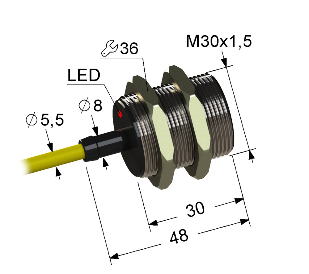 PS2-30M48-10B11-Z Индуктивный датчик Мега-К