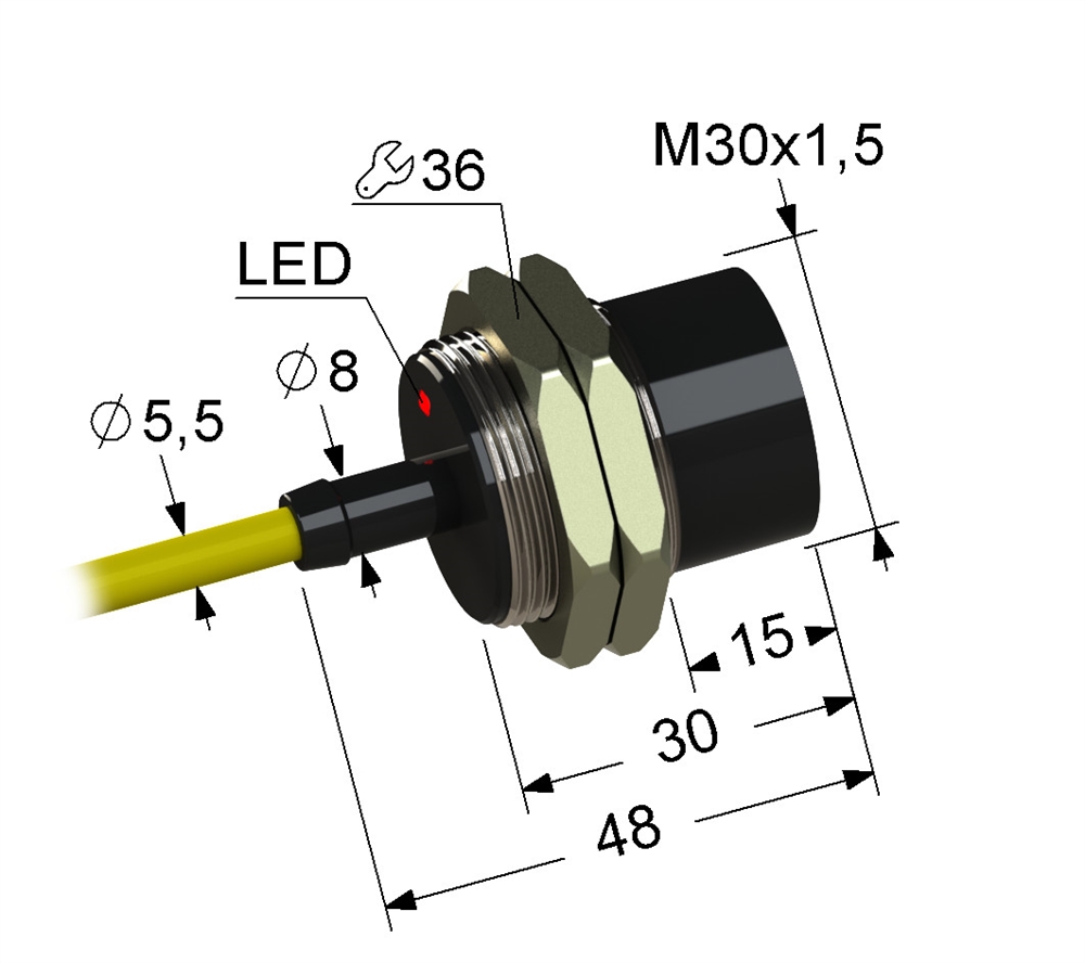 PS2-30M48-15N11-Z Индуктивный датчик Мега-К