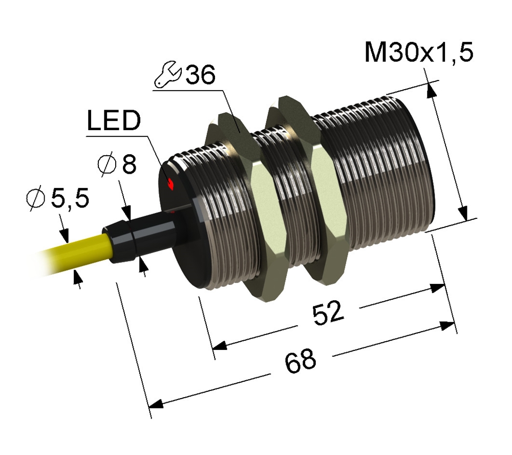PS2-30M68-10B41-Z Индуктивный датчик Мега-К