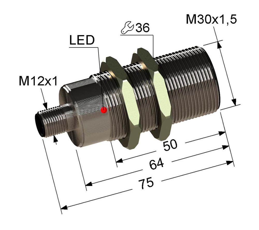 PS2-30M75-10B51-C4 Индуктивный датчик Мега-К