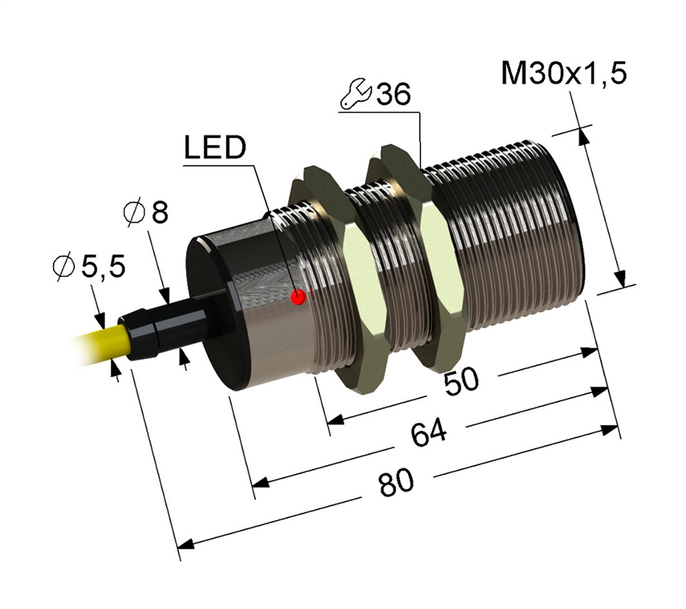 PS2-30M80-15B51-Z Индуктивный датчик Мега-К