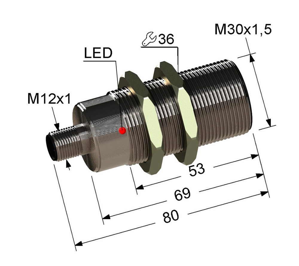 PS2-30M80-10B74-C27 Индуктивный датчик Мега-К