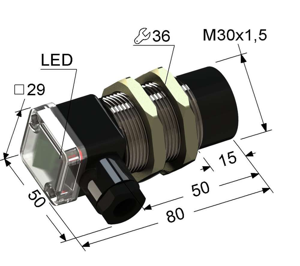 PS2-30M80-25N21-B Индуктивный датчик Мега-К
