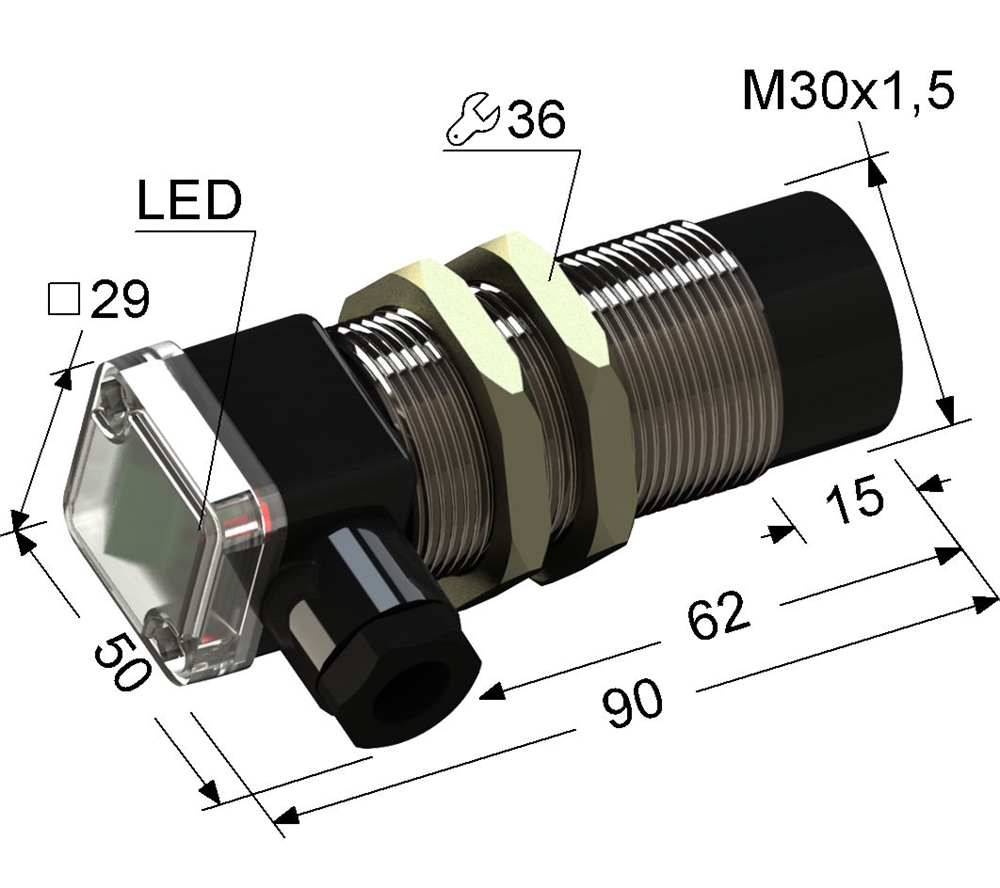 PS2-30M90-15N74-B Индуктивный датчик Мега-К