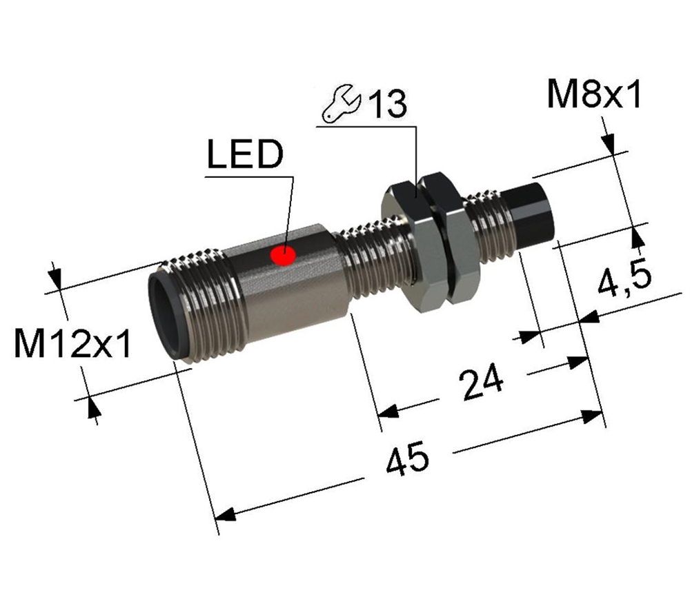 PS2-08M45-5N41-C4 Индуктивный датчик Мега-К