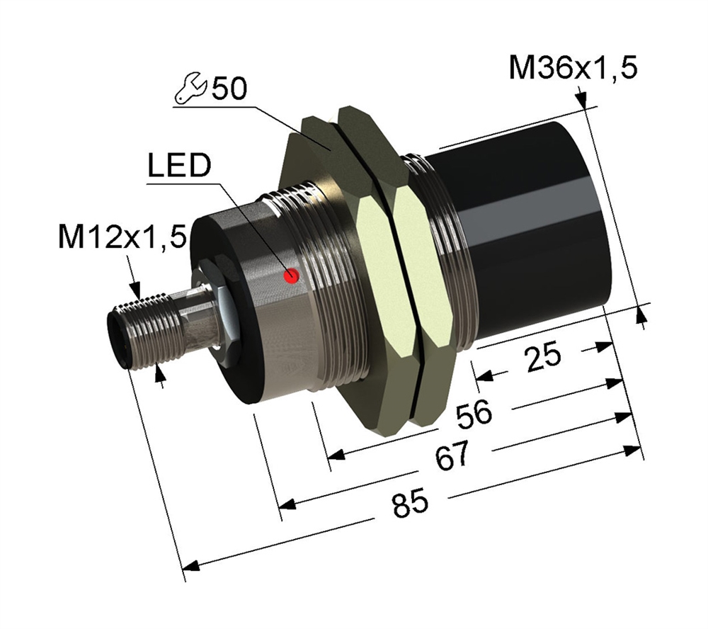 PS2-36M85-20N51-C4 Индуктивный датчик Мега-К