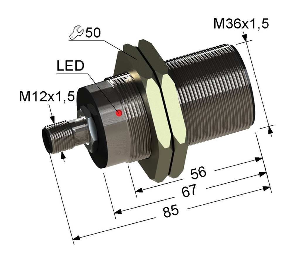 PS2-36M85-12B21-C4 Индуктивный датчик Мега-К