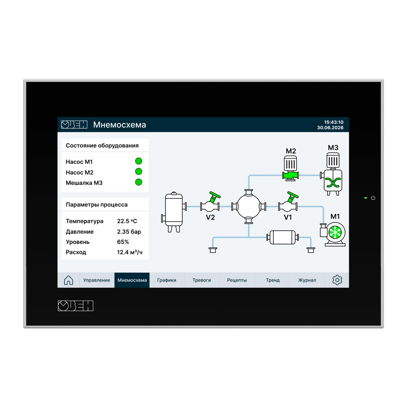 СП210-05-Р панель оператора с диагональю 5” Modbus