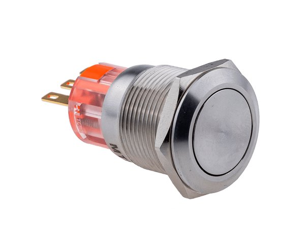 Кнопка IP67, без подсветки, с возвратом, 1NO+1NC
