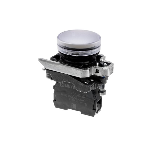Лампа сигнальная белая, 24V AС/DC, IP65, металл