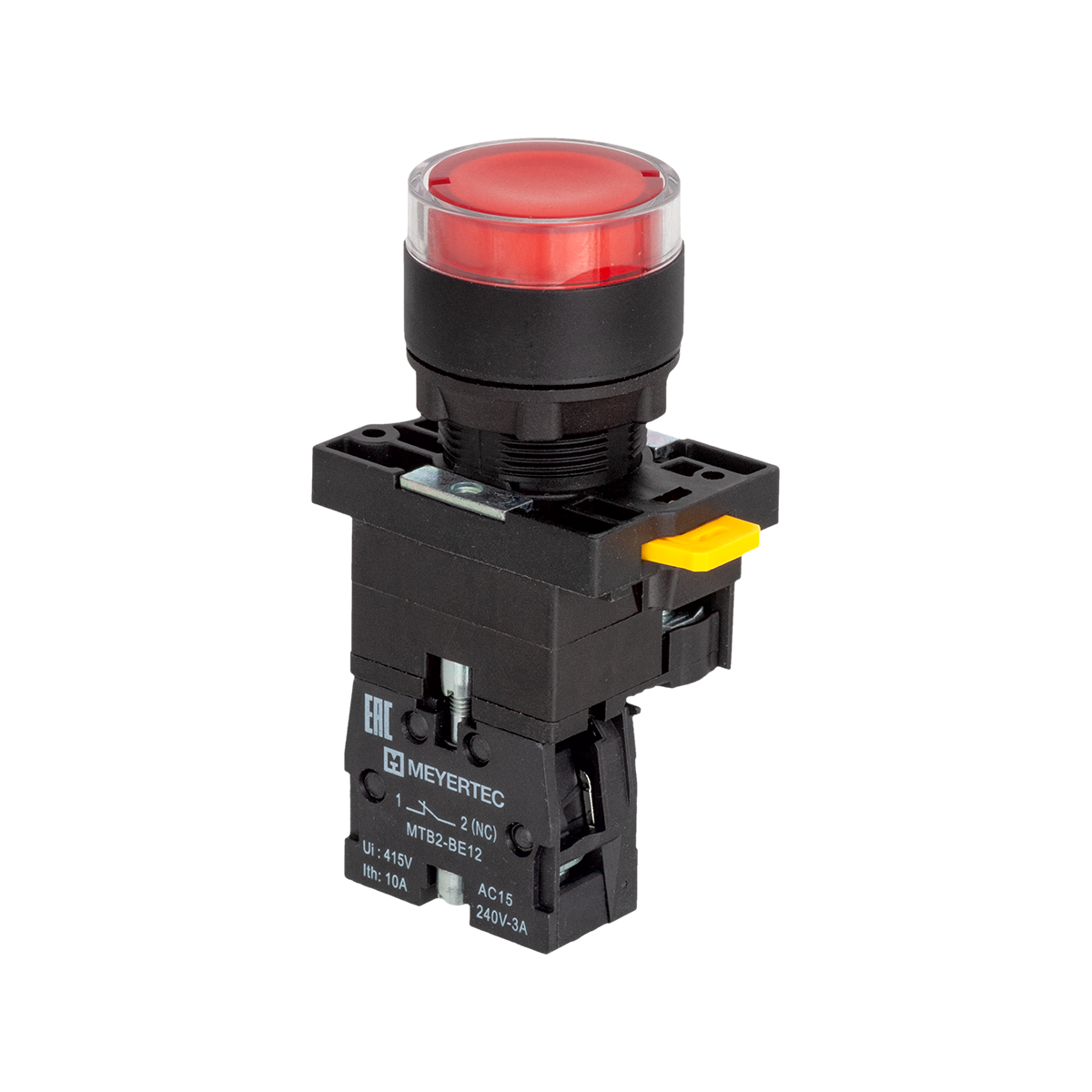 MTB2-EW34621 Кнопка красная с подсветкой, 1NС, 24V AC/DC, IP54, пластик Meyertec
