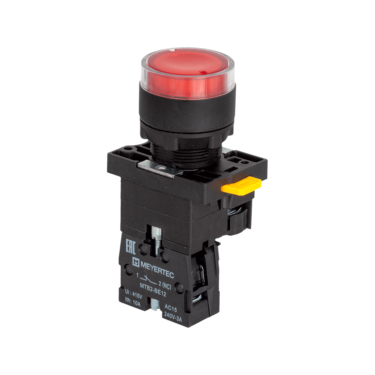 MTB2-EW34623 Кнопка красная с подсветкой, 1NС, 220V AC/DC, IP54, пластик Meyertec