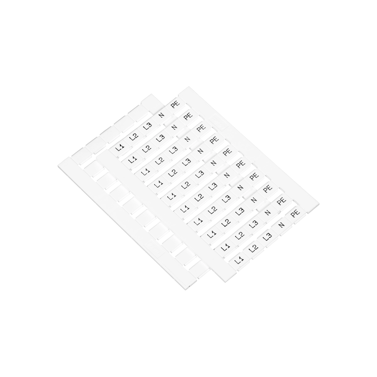 Маркировка пружинных клемм 6, 10, 16 мм²,  (L1, L2, L3, N, PE) (уп. 100 шт.)