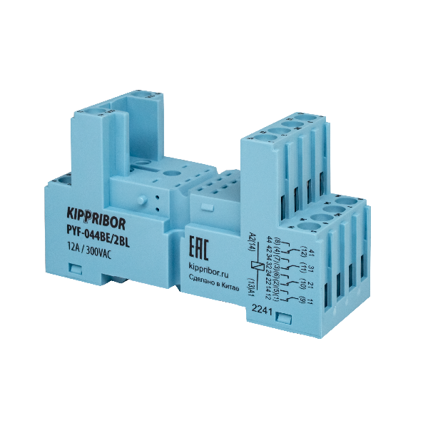 PYF-044BE/2BL 2-ярусная монтажная колодка с винтовыми клеммами Кипприбор