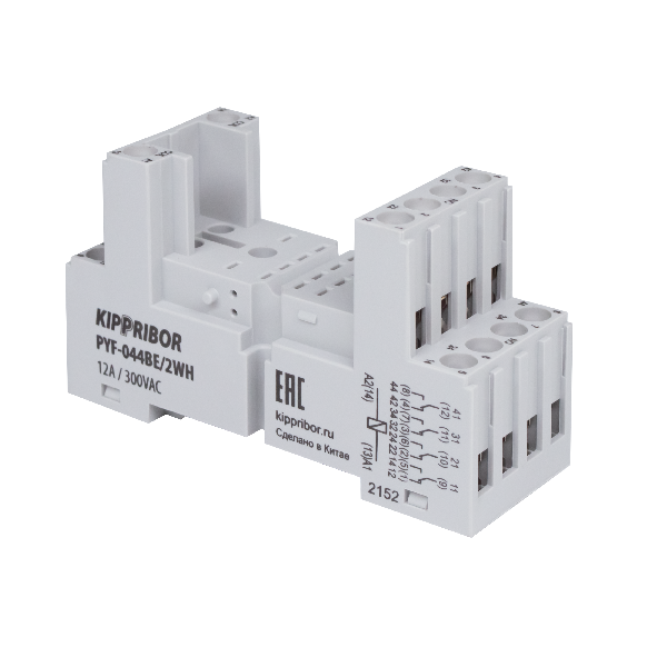 PYF-044BE/2WH 2-ярусная монтажная колодка с винтовыми клеммами Кипприбор