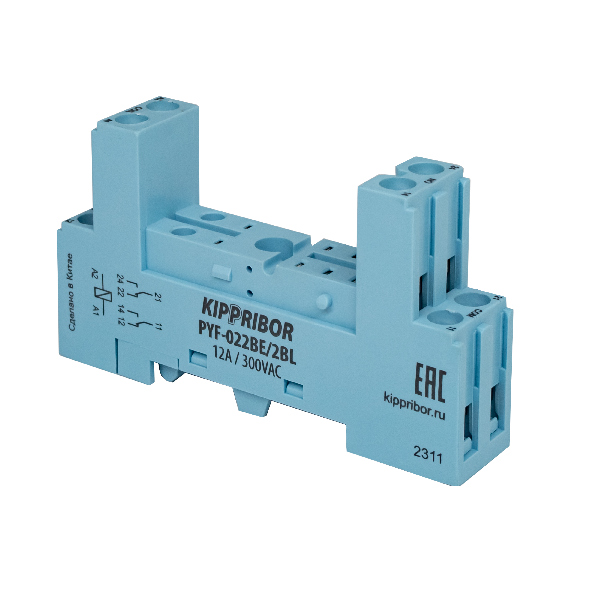 PYF-022BE/2BL 2-ярусная монтажная колодка с винтовыми клеммами Кипприбор