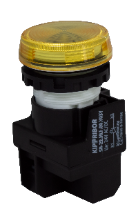 SB-22.HLF.00.Y07Y Лампа светосигнальная, плоская, 220 V AC/DC, желтая Кипприбор